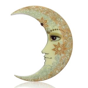 Moon Brooch Pin